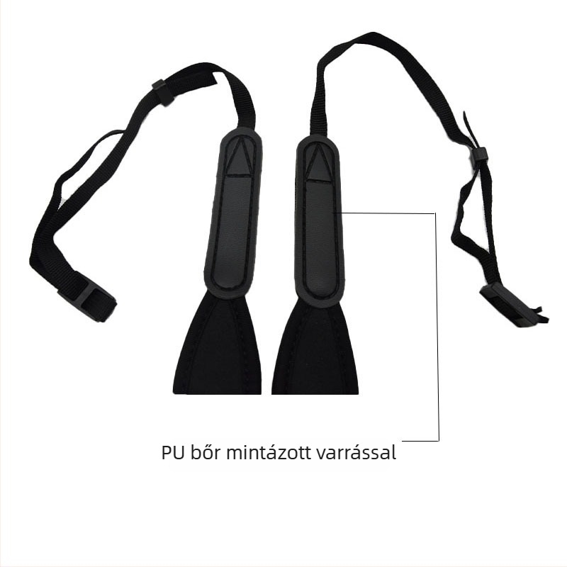 Kameraszíj gyorskioldó csattal, állítható hosszúságú, búváranyag, max terhelés 3 kg, kompatibilis minden fényképezőgéppel