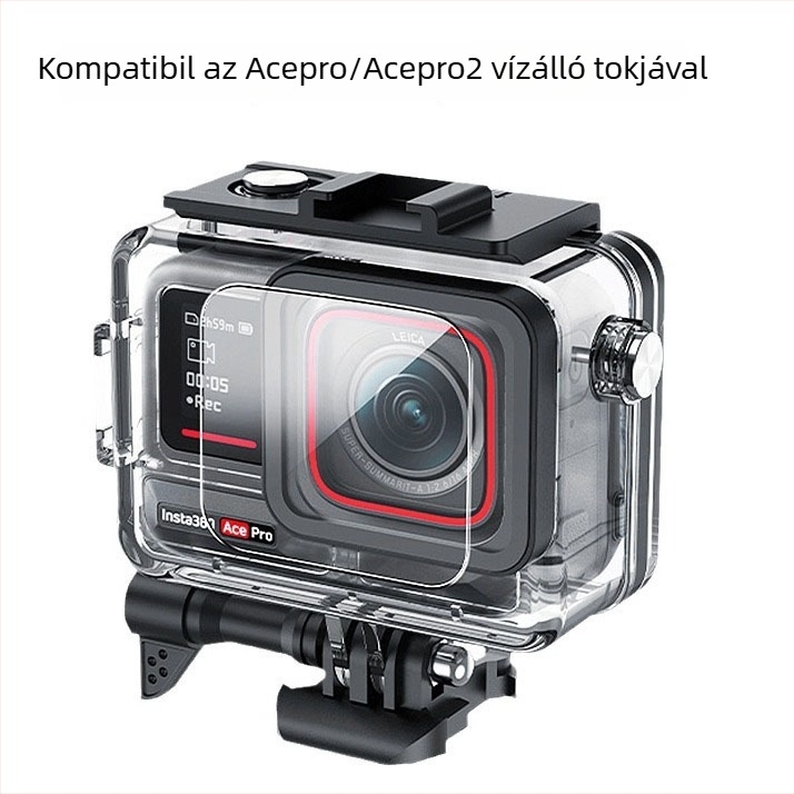 Acepro2Insta360 vízálló védőtok | Anyag: PC + 316 rozsdamentes acél; Gyártás: injekciós öntés; Kompatibilis az Acepro waterproof shell-lel; 2023-ban piacra dobva