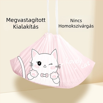 Vastagított macskaalom zacskó húzózsinórral