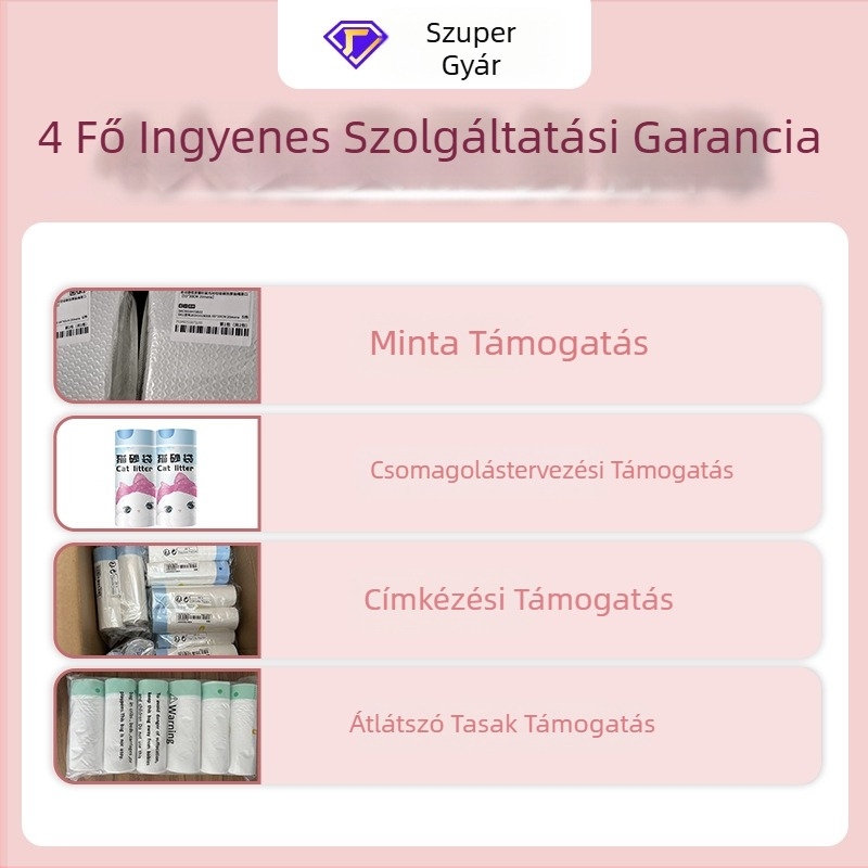 Vastagított macskaalom zacskó húzózsinórral