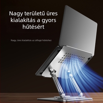 Ötvözet acélból készült laptop állvány forgó, összecsukható, állítható magasságú – Modell J-62, 1,48 kg