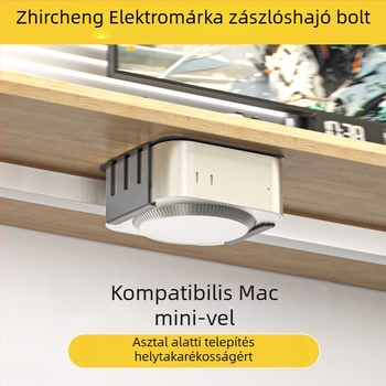 Mini Mac mini asztali állvány — Zjj010, acél hidegen hengerelt, kompatibilis Macmini M4/M4Pro, 0,25 kg, asztali kivitel