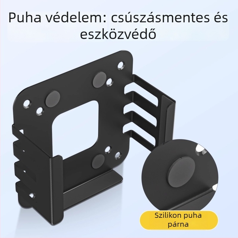 Mini Mac mini asztali állvány — Zjj010, acél hidegen hengerelt, kompatibilis Macmini M4/M4Pro, 0,25 kg, asztali kivitel