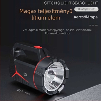 Kemping LED elemlámpa, újratölthető, 20W, 4000 mAh, hatótáv 200-500 m