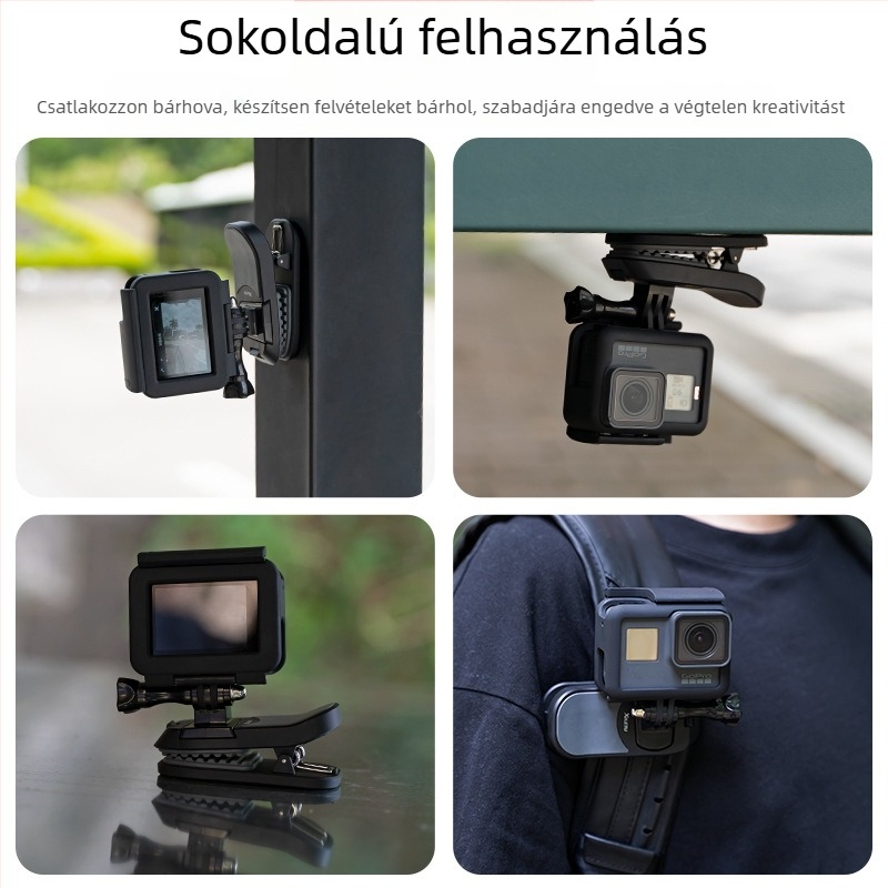 Mágneses hátizsák-clip kamera számára, leválasztható mellkasi tartó sportfelvételekhez, kompatibil GoPro-val, univerzális kompatibilitás; Anyag: ABS + puha ragasztó; Tömeg: 89 g