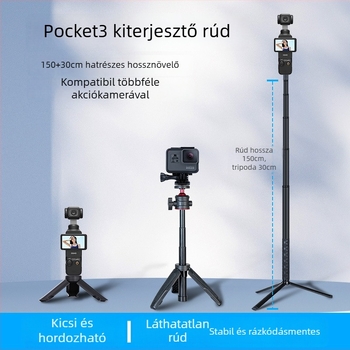 Selfie pálca tripod és gimbal stabilizátor – univerzális kompatibilitás, élő adás, vlog