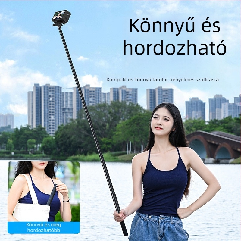 Selfie pálca tripod és gimbal stabilizátor – univerzális kompatibilitás, élő adás, vlog