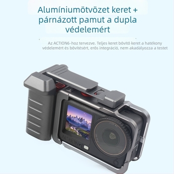 DJI Action 6 utcai fotózásra szánt fogantyú készlet adapterrel a kamera ketrecéhez, alumínium ötvözet, 135.8 g