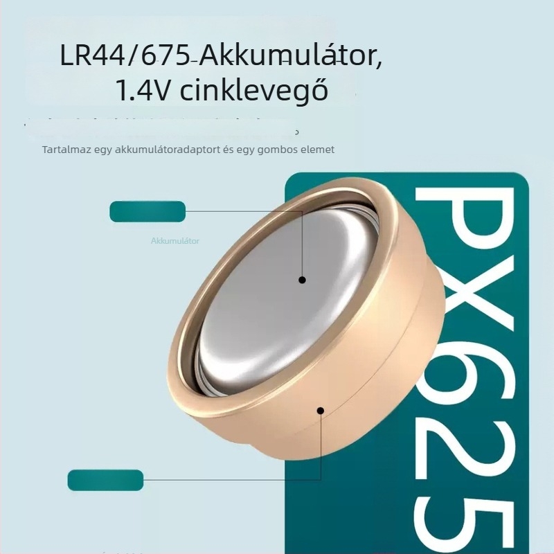Px625 akkumulátor konverter kamera számára – sárgaréz, 1,5V akkumulátor mellékelve, kompatibil PX625/QL17 Rollei 35 filmes kamerával