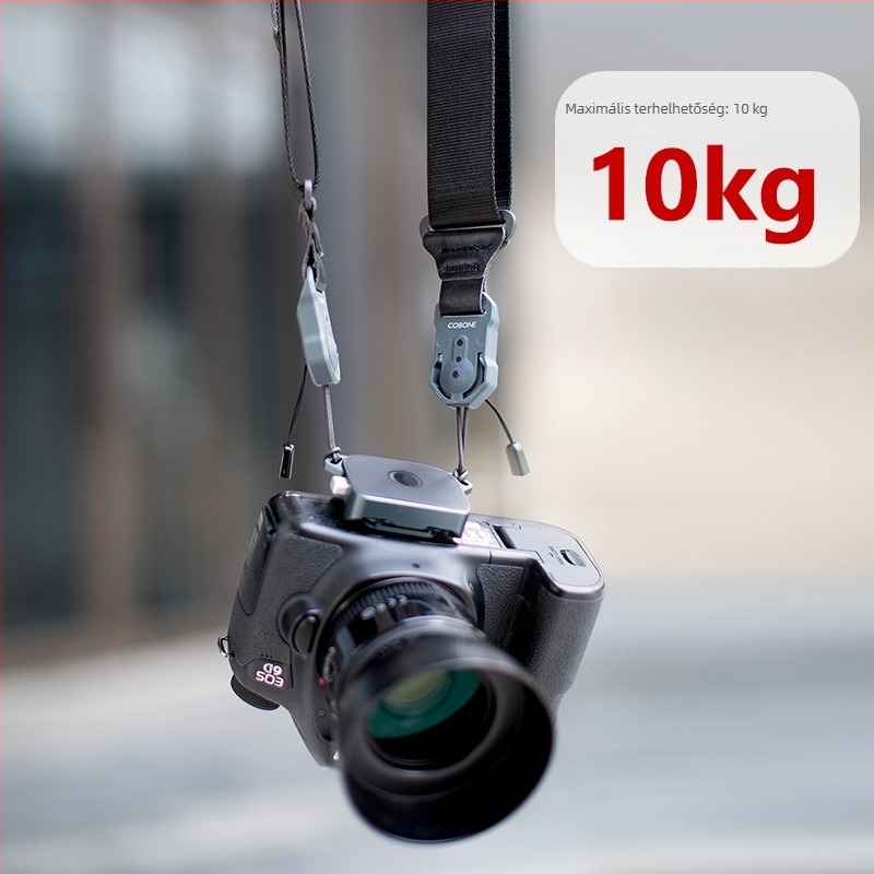 Kamera vállpánt gyorsoldó csipesz diagonális konverziós bázissal — alumíniumötvözet, univerzális mirrorless/SLR, modell XQC-1, Cool bump