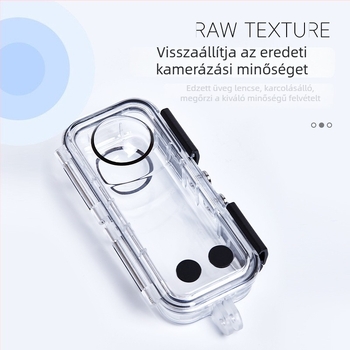 IP-védett védőhéj Insta360 X5-höz - Modell A-ISX4-WC-GL, Márka Love xiaou, Anyag: PC + edzett üveg + 316 rozsdamentes acél, Kompatibilis az Insta360 X5-tel, Testreszabható logó
