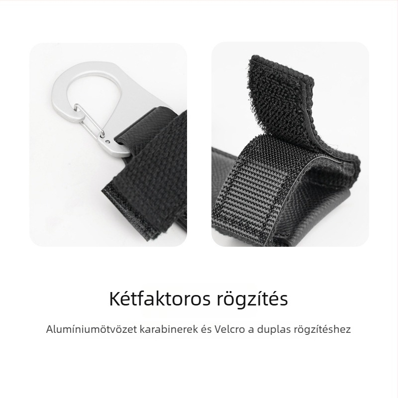 XPQ-2 Gyors csatlakozó kampó fényképezőgép táska és hátizsákhoz – alumínium ötvözet, marhabőr és nejlon