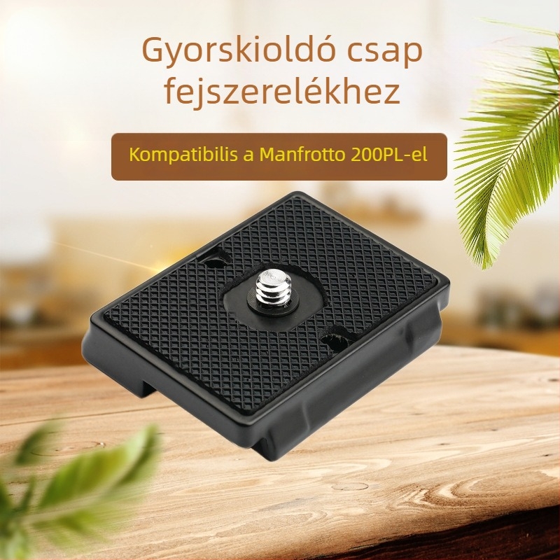 FONFON 200PL alumínium ötvözet gyorskioldó lemez, 1/4"-20 menet, maximális teher 6–10 kg