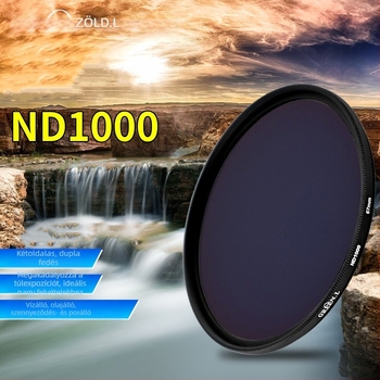 Greenher ND1000 semleges sűrűségű szűrő DSLR objektívhez, bayonet kompatibilis, OEM gyártás