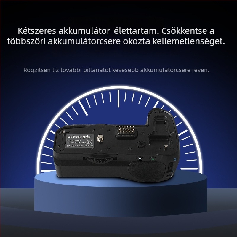 D-bg4 SLR fogantyú Pentax K-5II, K-7, K-5iis – tiszta réz + PVC, OEM feldolgozás, hosszú élettartamú akkumulátor