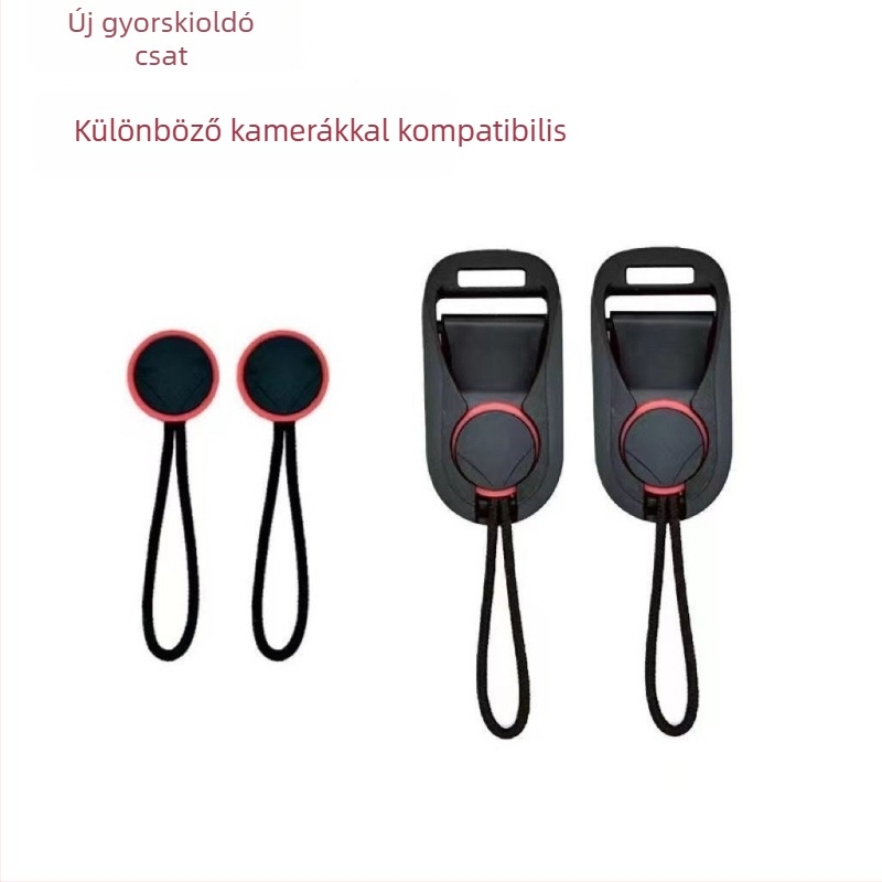 Fényképezőgép vállpánt gyorskioldóval, universális minden fényképezőgéphez, szőtt anyag, maximális teher 2–5 kg, súly 15 g