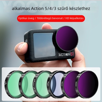 Akciókamera szűrő CPL polárszűrővel, ND fénycsökkentő szűrővel, UV védelem DJI Action 3/4/5 Pro számára