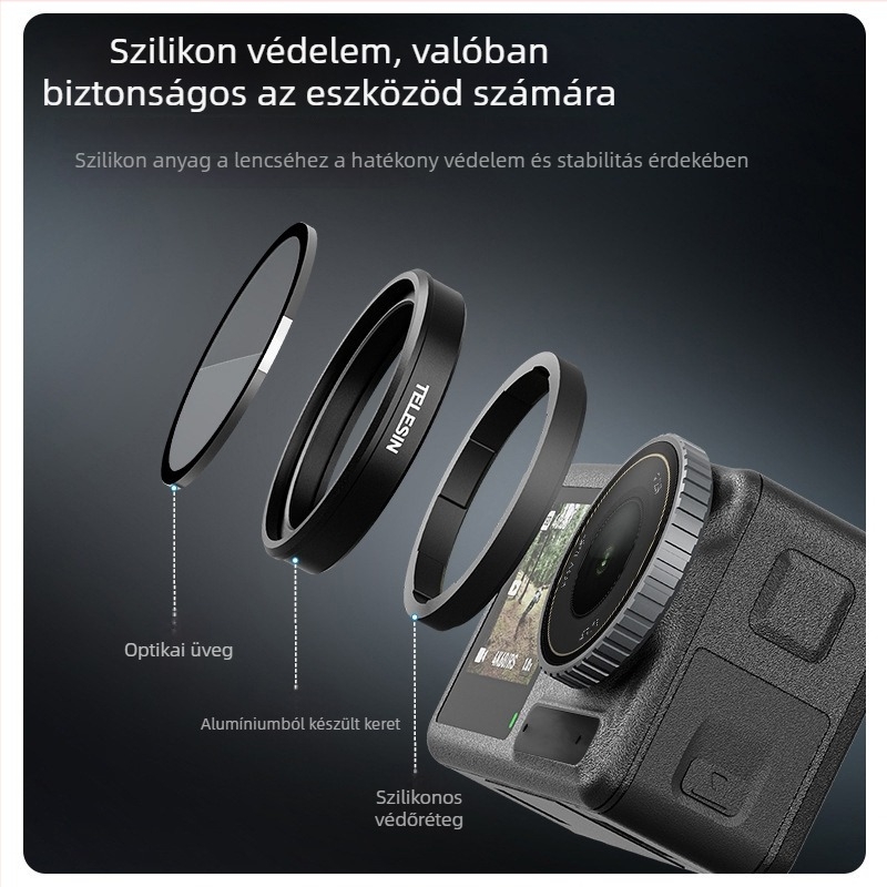 Akciókamera szűrő CPL polárszűrővel, ND fénycsökkentő szűrővel, UV védelem DJI Action 3/4/5 Pro számára