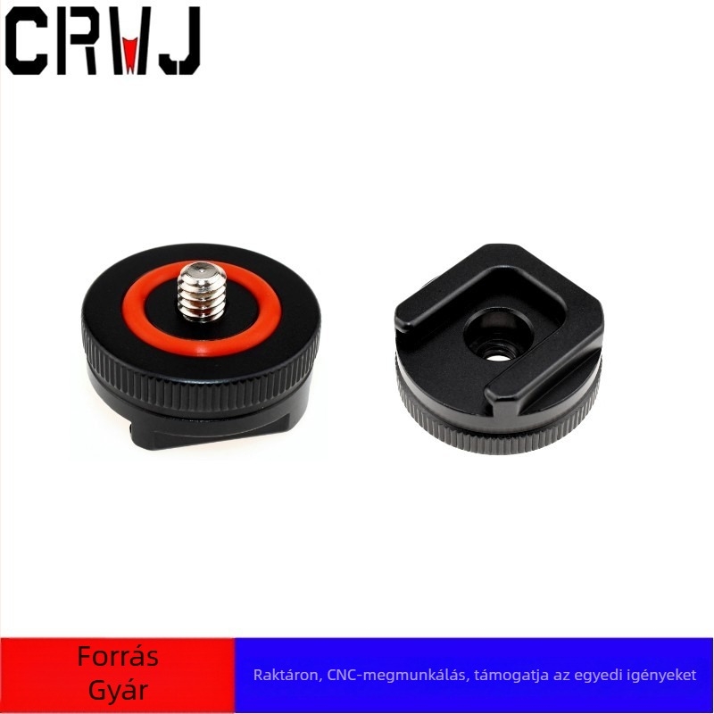 Kamera kiegészítő tartó: 1/4'' csavaros adapter hideg cipőhöz, alumínium ötvözet, teherbírás 2-5 kg