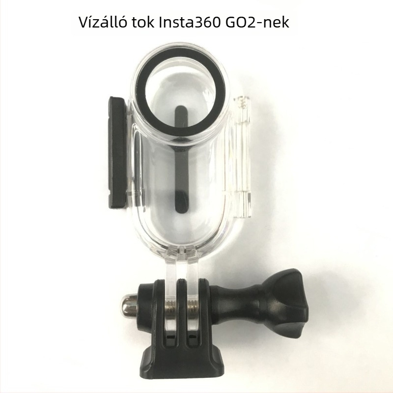 Vízálló védőhéj Insta360 Go2 ujjkamera számára; anyag: PC + edzett üveg + rozsdamentes acél; kompatibilis Insta360 Go2; logó OK; tartozékok: héj, 1/4-inch alap, csavarok, imbuszkulcs