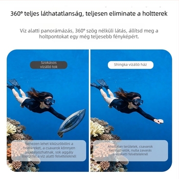 DJI Osmo 360 akciókamera vízálló tok, megmunkált PC test, kültéri használatra