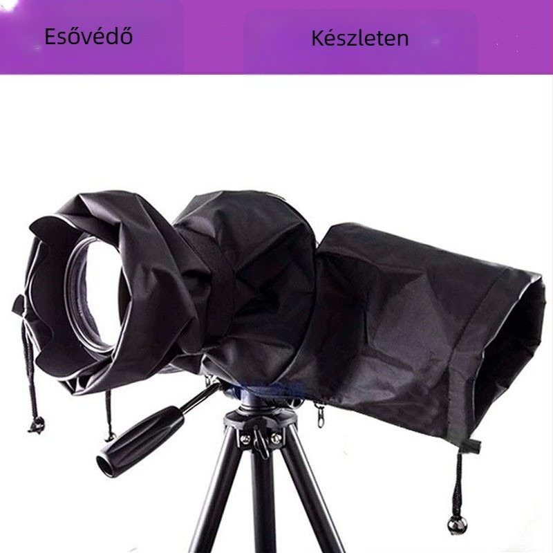 DSLR esővédő középtávú teleobjektívhez, nejlon vízálló, kompatibilis Canon 5D III, Nikon D800 és hasonló gépek