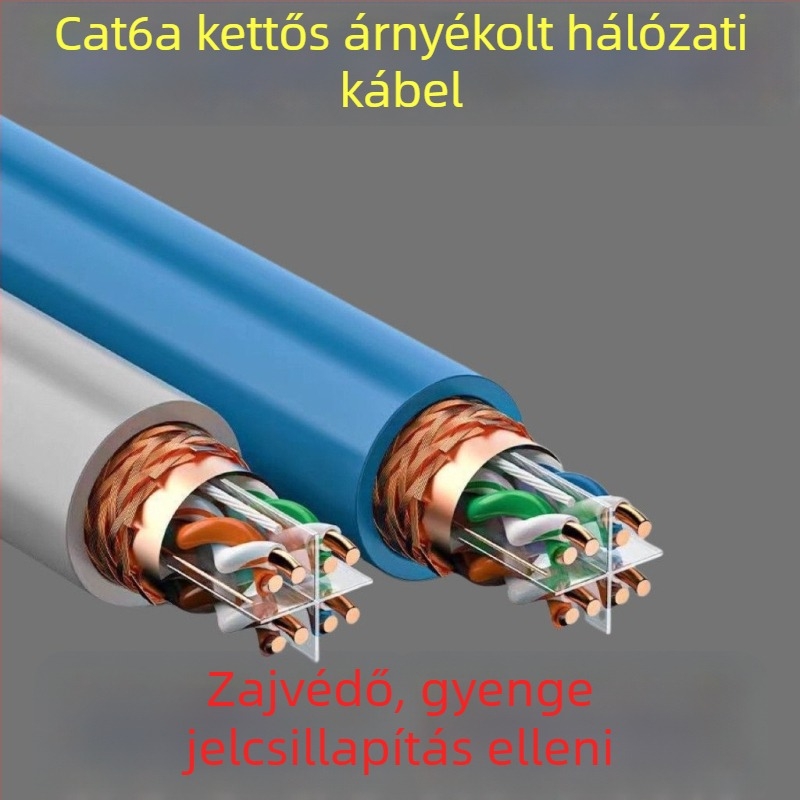 Kategória 6a USB kettős árnyékolt hálózati kábel (koaxiális kábel, USB interfész, Kategória 6a)