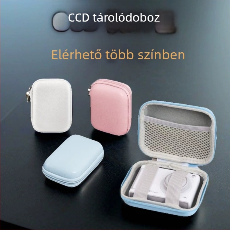 PU keményhéjú kamera táska, vízálló, ütésálló, uniszex, nylon bélés, légpárnás vállpánt