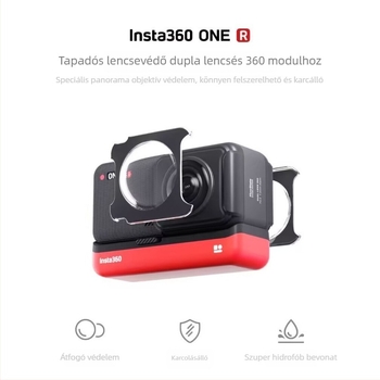 Insta360 ONERS/R Univerzális Panoráma Objektív — Ragasztott Védő Burkolat és Karcolásálló Fólia