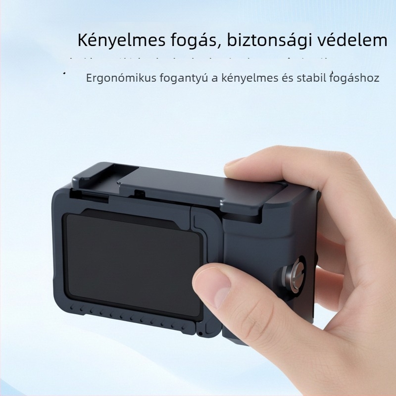 DJI Action6 Alumíniumötvözet Rabbit Cage Bővítő Keret Védő Burkolattal és Hideg Cipővel (Modell ZH0037; Kompatibilis: DJI Action6; Anyag: Alumíniumötvözet; Logó testreszabható)