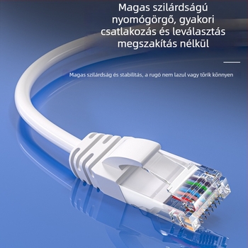Cat6 Ethernet-kábel routerhez, aranyozott csatlakozók, 1000 Mbps, 1 m hosszú, beltéri használatra