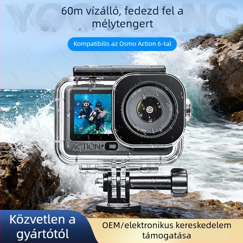 DJI Action6 vízálló védőtok — akril, 60 m mélység