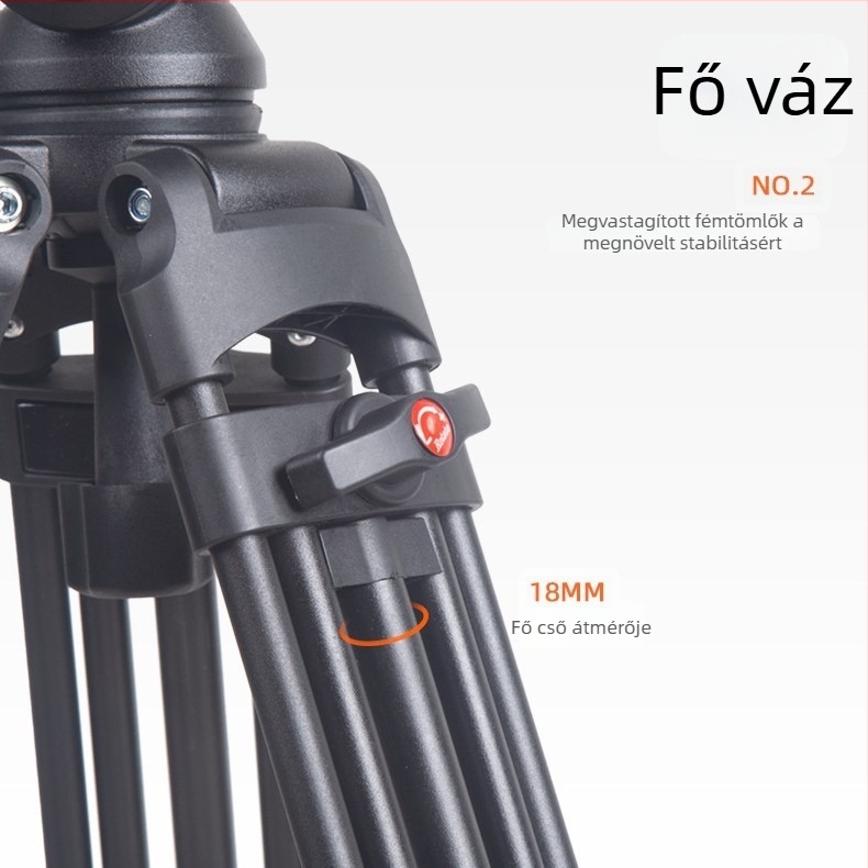 BS180 Hidraulikus PTZ Tripod, 3-részes, fém-nylon kivitel, teherbírás 10 kg