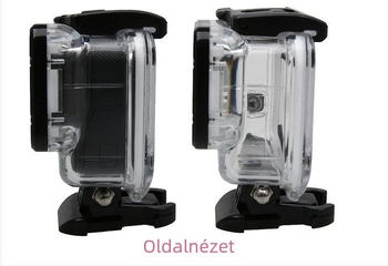 GoPro védővízálló burkolat GP06, PC anyag, logó hozzáadható, támogatja az egybeépítéses konstrukciót, csomag tartalma: keret + alap + csavarok