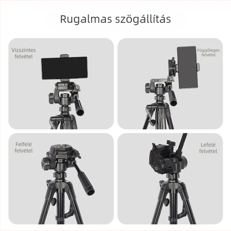 Háromdimenziós gimballal ellátott tripod, modell 3520, alumíniumötvözet, teherbírás 2–5 kg, gyorskioldó tálca