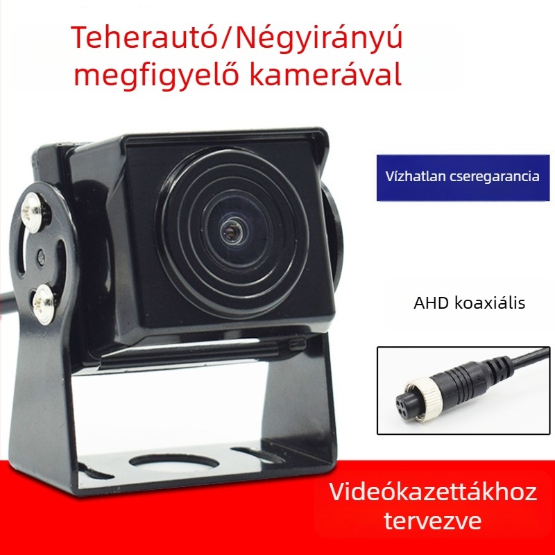 Tehergépkocsi hátsó kamera, vízálló, 720P felbontás, 3,6 mm objektív, csillagfényes éjszakai látás, 12–24V tápegység (Főbb jellemzők: vízálló; 720P; 3,6 mm objektív; csillagfényes éjszakai látás; 12–24V)