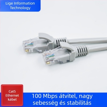 Cat5e árnyékolatlan hálózati kábel RJ-45, patch kábel, 1–30 m, számítógépek és kapcsolókhoz