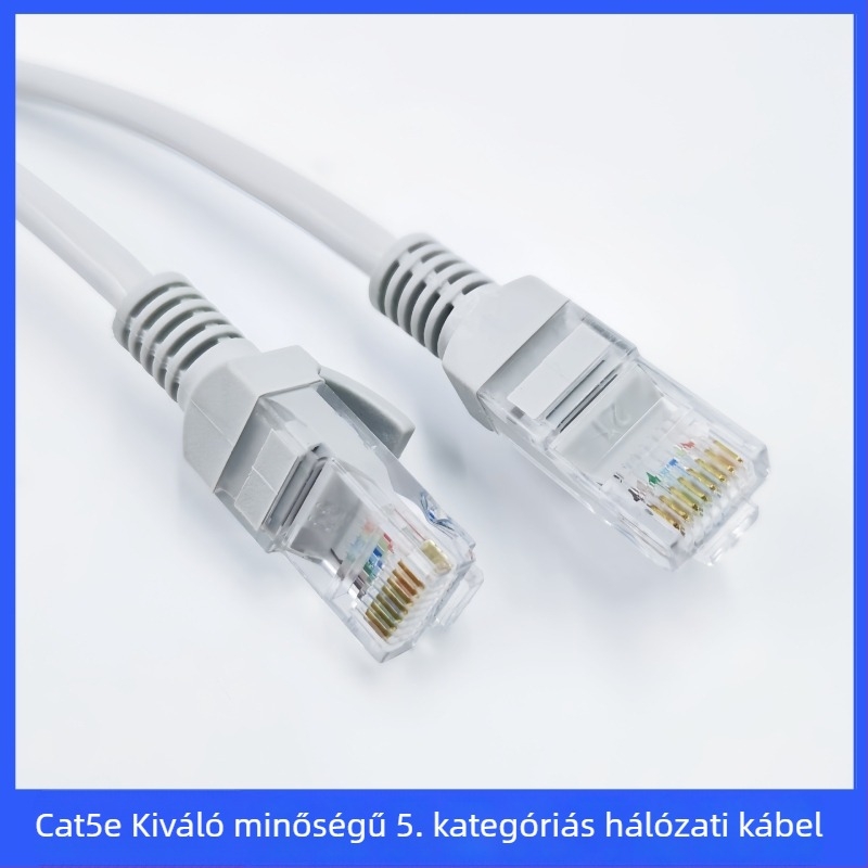 Cat5e árnyékolatlan hálózati kábel RJ-45, patch kábel, 1–30 m, számítógépek és kapcsolókhoz