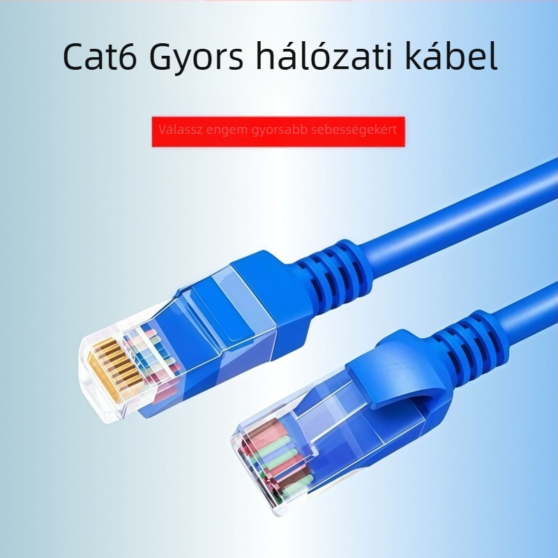 Category 5e hálózati patch kábel, RJ-45 csatlakozó, árnyékolatlan, csavart érpár, 100 Mbps