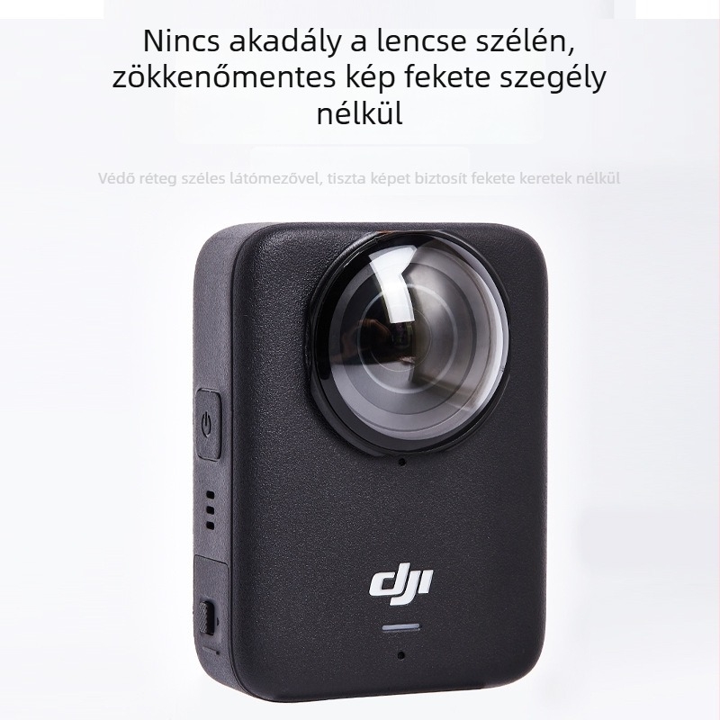 DJI Osmo360 objektívvédő – párásodás elleni, karcolás elleni optikai üveg panorámás kamerához; kompatibilis az Osmo360-al; Anyag: üveg és műanyag; Modell: A-dj360-bhj-pc/gl; logó testreszabható