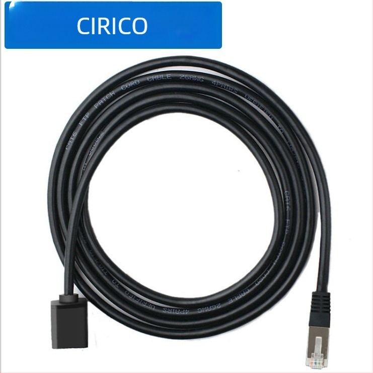 RJ45 hálózati bővítő kábel, CAT5E FTP 26AWG, tömör réz, férfi–női csatlakozó, átviteli sebesség 150