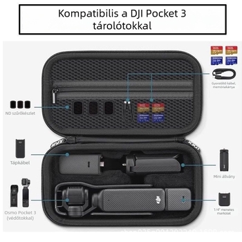 DJI Pocket 3 merev falú tok — ütésálló és kopásálló, testreszabható a hordozható stabilizátor kiegészítőihez