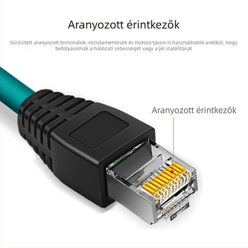 M12–RJ45 hálózati kábel, 4-vezetékes, 26 AWG, csavart érpár, RJ-45 csatlakozó, OEM feldolgozás