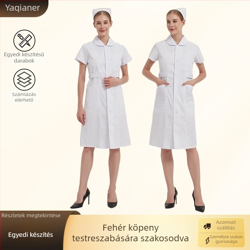 Unisex ápolói egyenruha készlet - hosszú ujjú, cropped nadrág, savak és lúgok elleni védelem, nylon 95%+