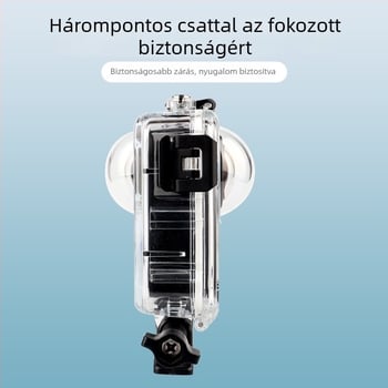 GoPro MAX 2 vízálló tok panorámás akciókamera számára – tartalmaz alapot és rozsdamentes acél csavart