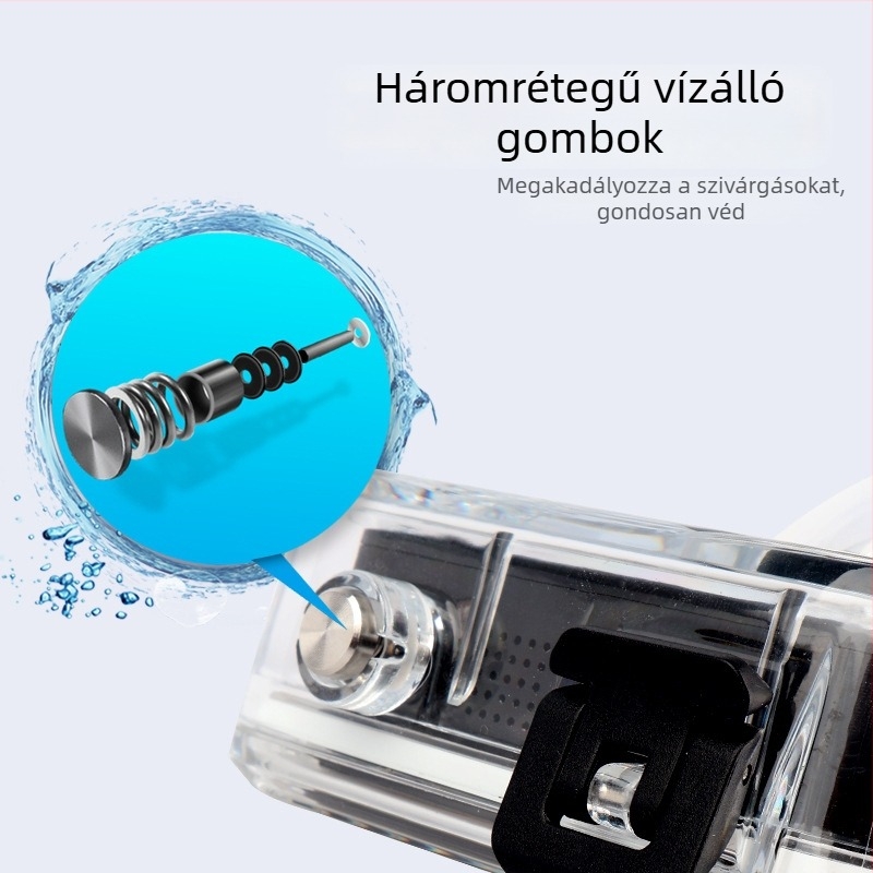 GoPro MAX 2 vízálló tok panorámás akciókamera számára – tartalmaz alapot és rozsdamentes acél csavart