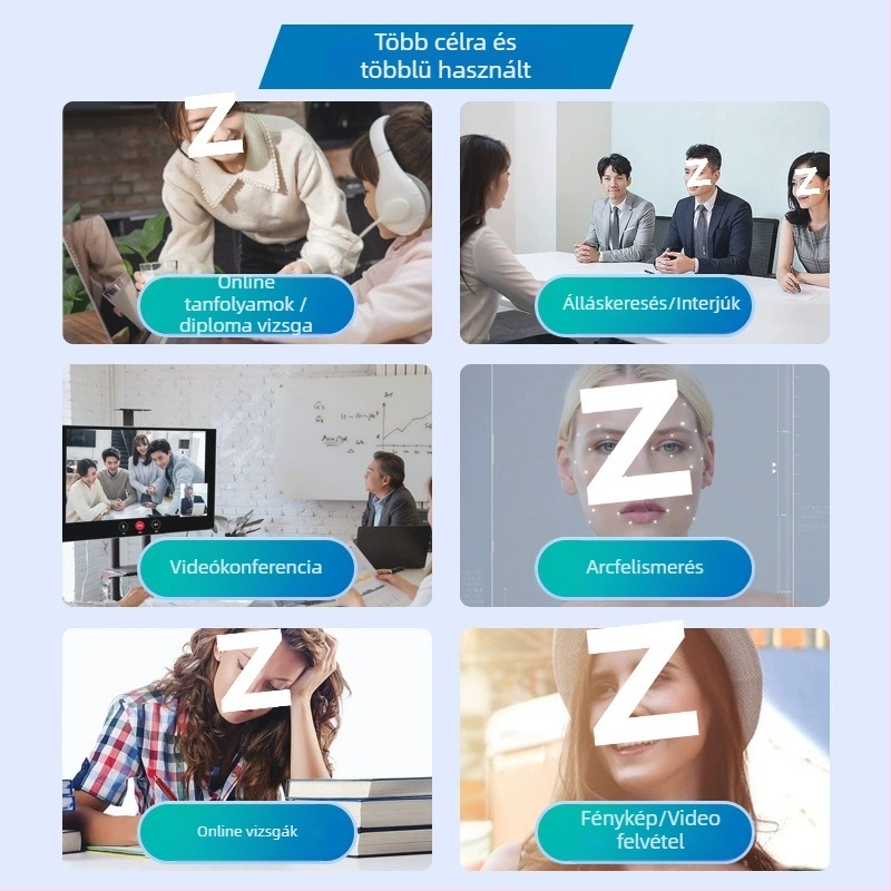 2K USB 2.0 PTZ kamera asztali számítógéphez, driver-mentes, videókonferencia és online órák