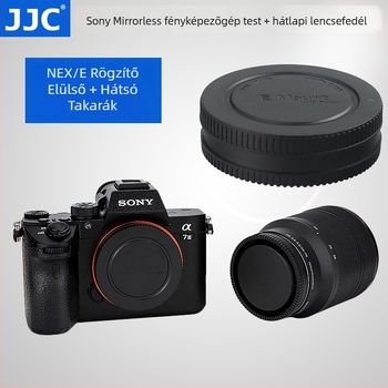JJC L-R9 kameratestfedél + hátsó objektív sapka Sony E-mount A7 sorozathoz, ABS műanyag