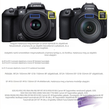 Canon EF-M elő- és hátsó sapkák M6II/M5/M50 vázhoz – OEM feldolgozás