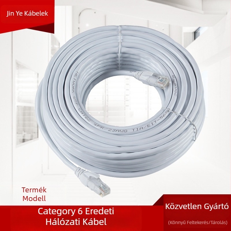 Cat6E patchkábel routerhez, USB csatlakozás, 28 AWG, CCA, 1000 Mbps